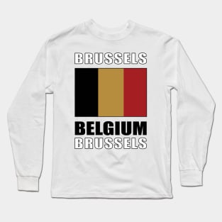 Flag of Belgium Long Sleeve T-Shirt